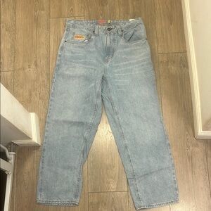 Empyre Blue Cargo Pants Relaxed Fit